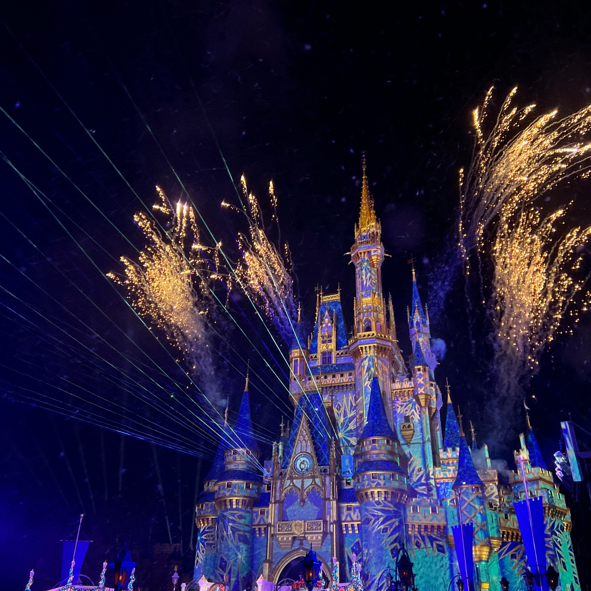 Walt Disney World Castle at Christmas in Magic Kingdom