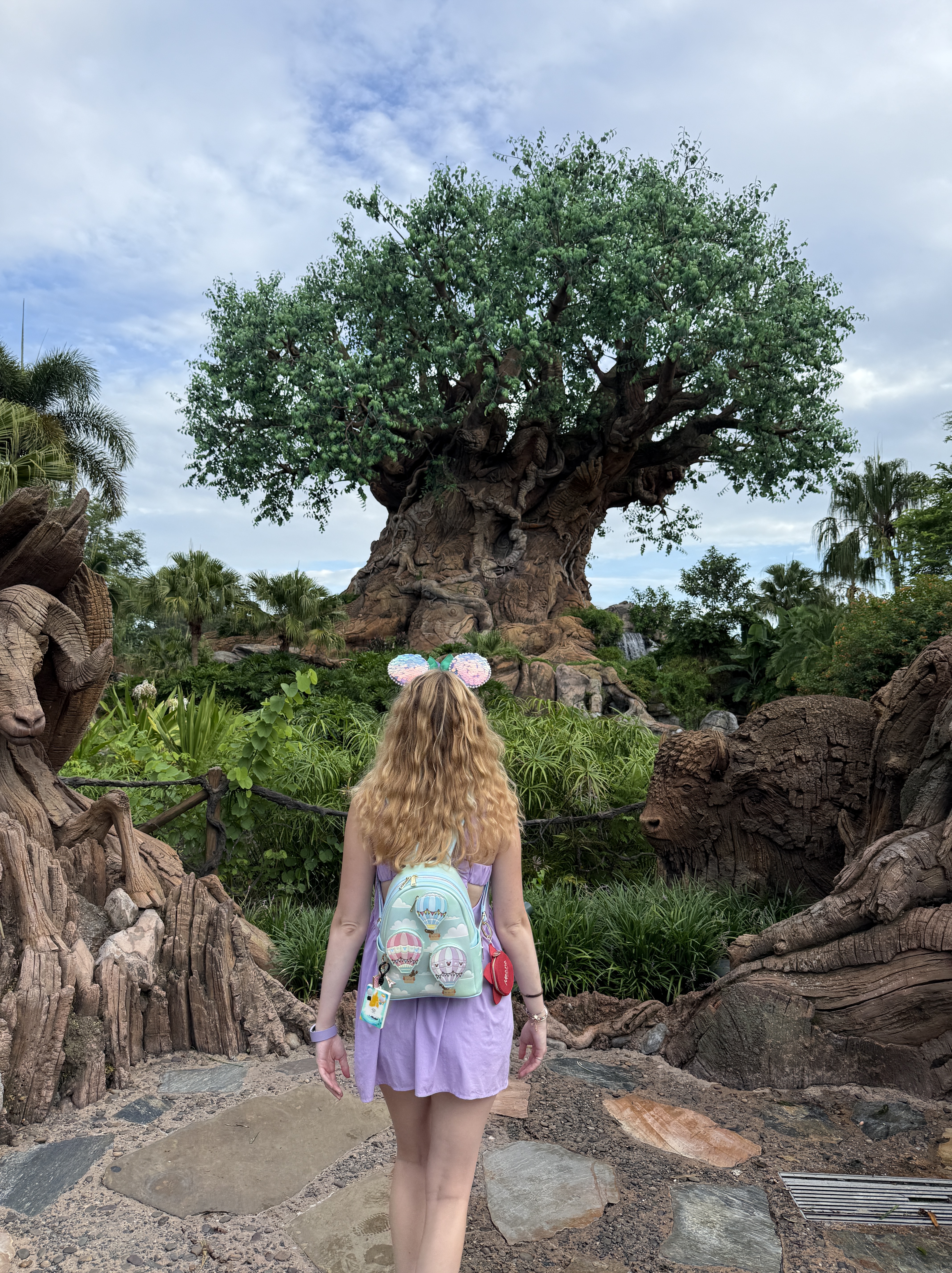 Girl at the Tree of Life in Animal Kingdom Disney World